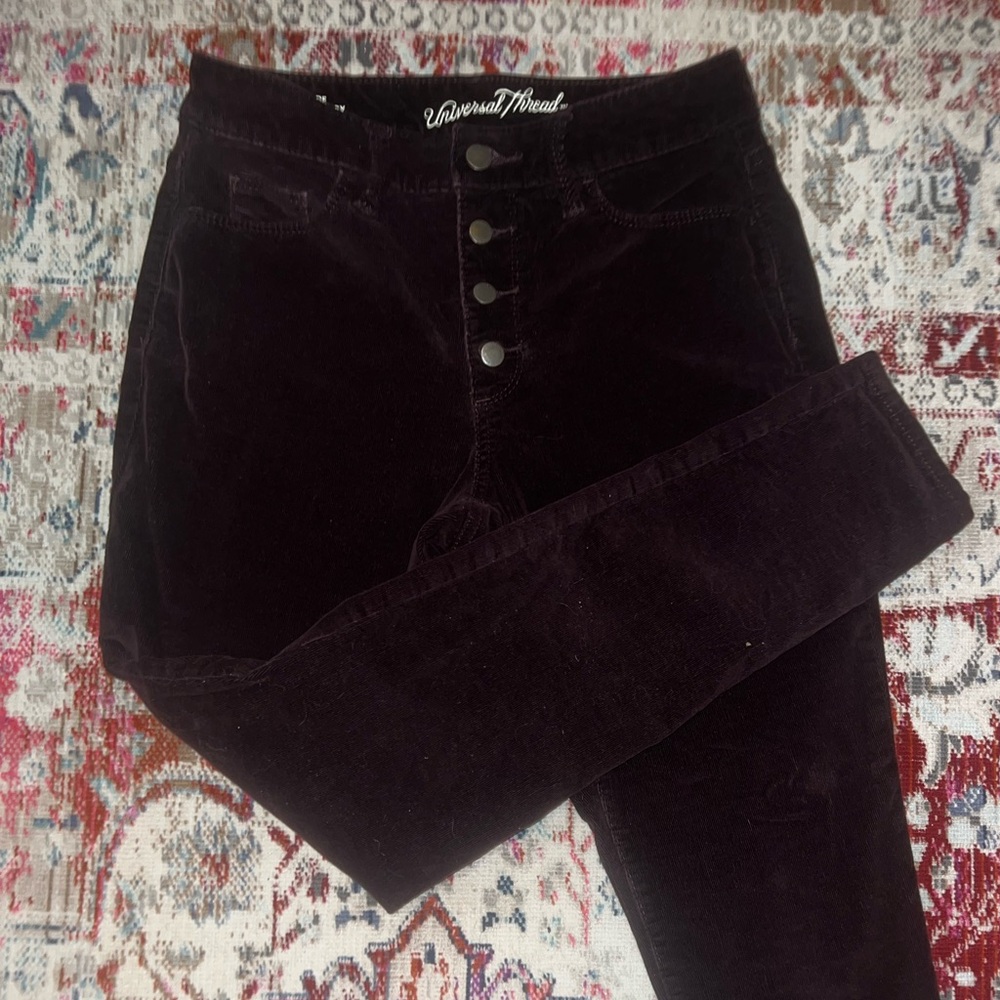 Universal Thread corduroy maroon skinny high waisted pants  size 4